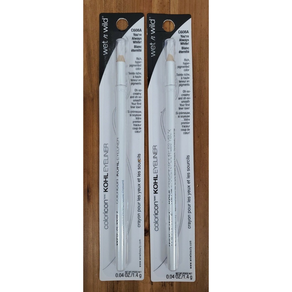 Wet n Wild You're Always White Coloricon Kohl Eyeliner Pencil .04 oz. Lot of 2 - Picture 1 of 7